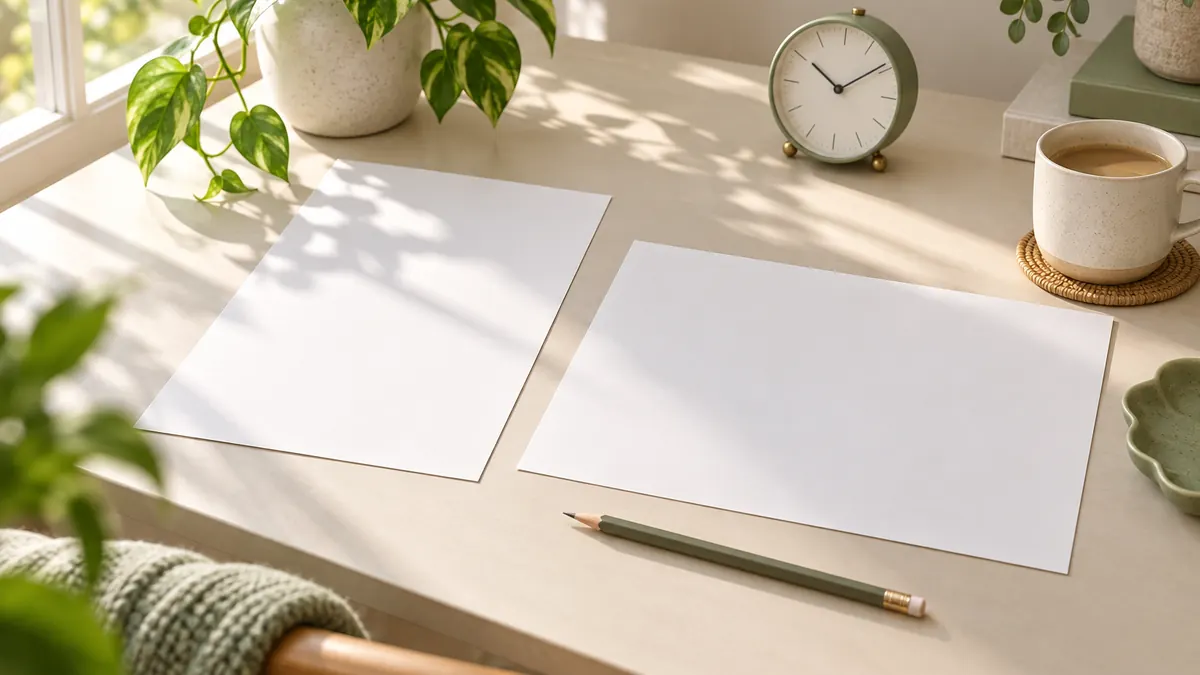 Escritorio tranquilo con un horario personal para organizar la rutina diaria